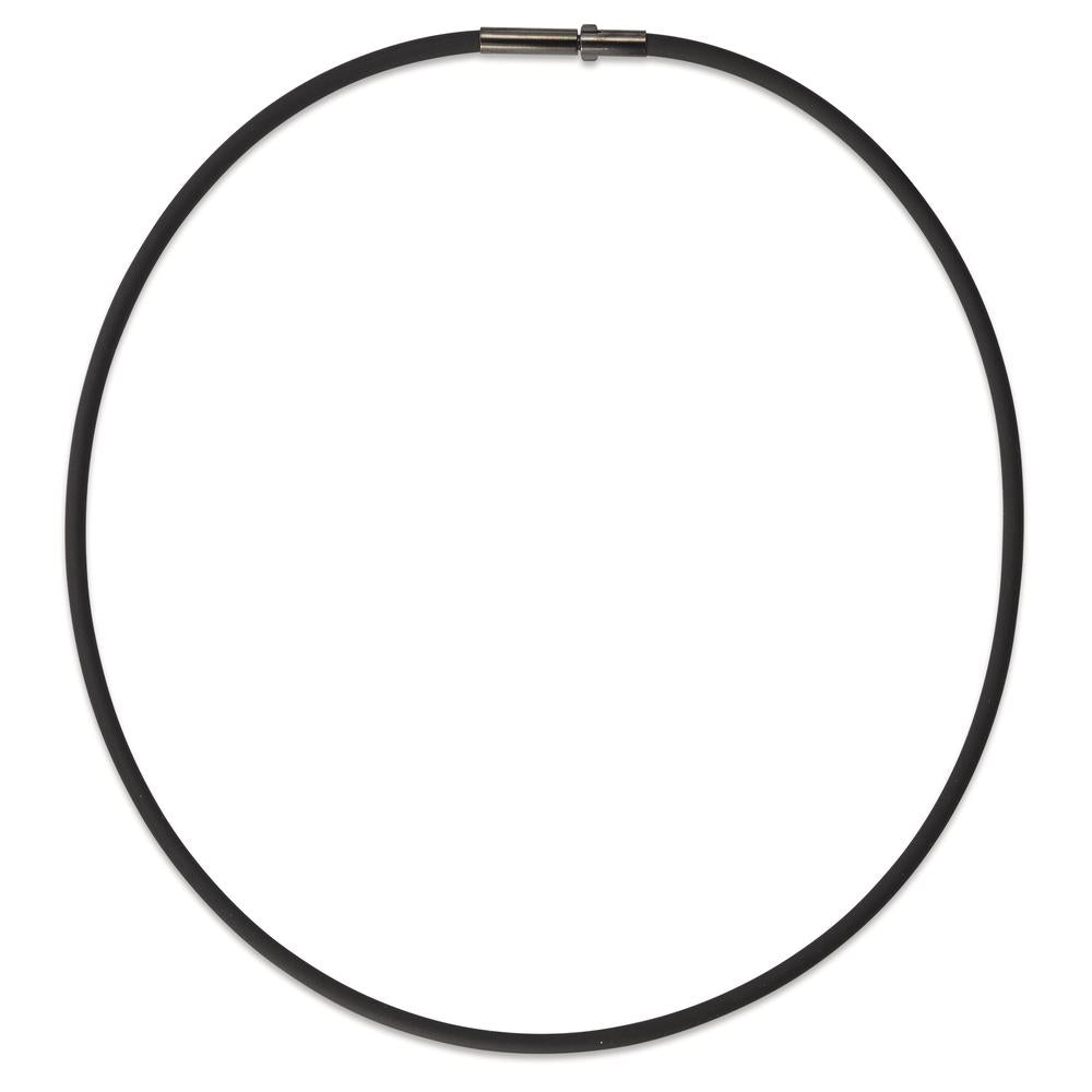 Collar Silicona, Acero inoxidable Negro Recubierto de IP 42 cm Ø3 mm