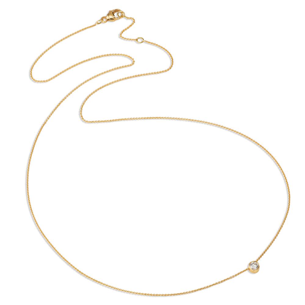 Collar 750/oro amarillo de 18 quilates Diamante 0.10 ct, w-si 40-42 cm