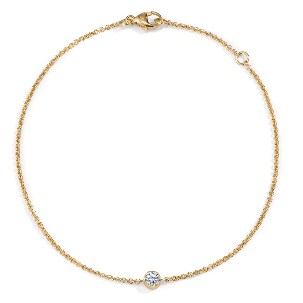 Pulsera 750/oro amarillo de 18 quilates Diamante 0.10 ct, w-si 16-18 cm