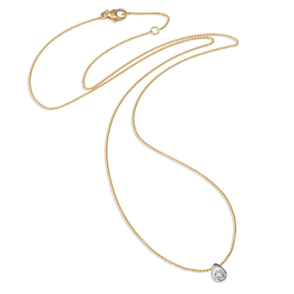 Collar 750/oro amarillo de 18 quilates Diamante 0.06 ct, w-si Bicolor 40-42 cm