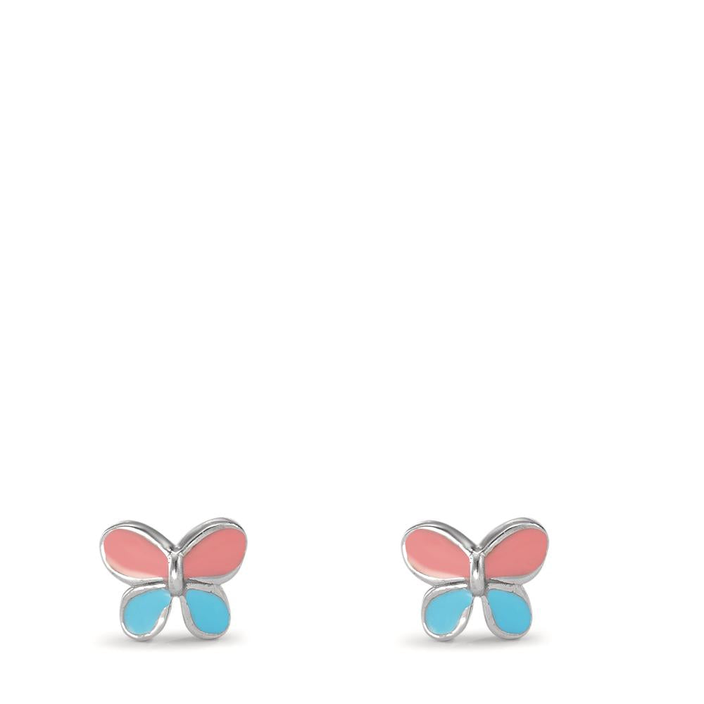 Pendientes Plata Rodio plateado Mariposa Ø5 mm