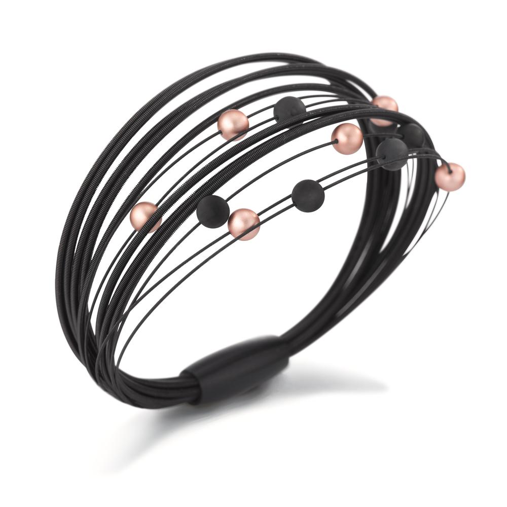 Pulsera Acero inoxidable, Aluminio Negro Recubierto de IP 19 cm