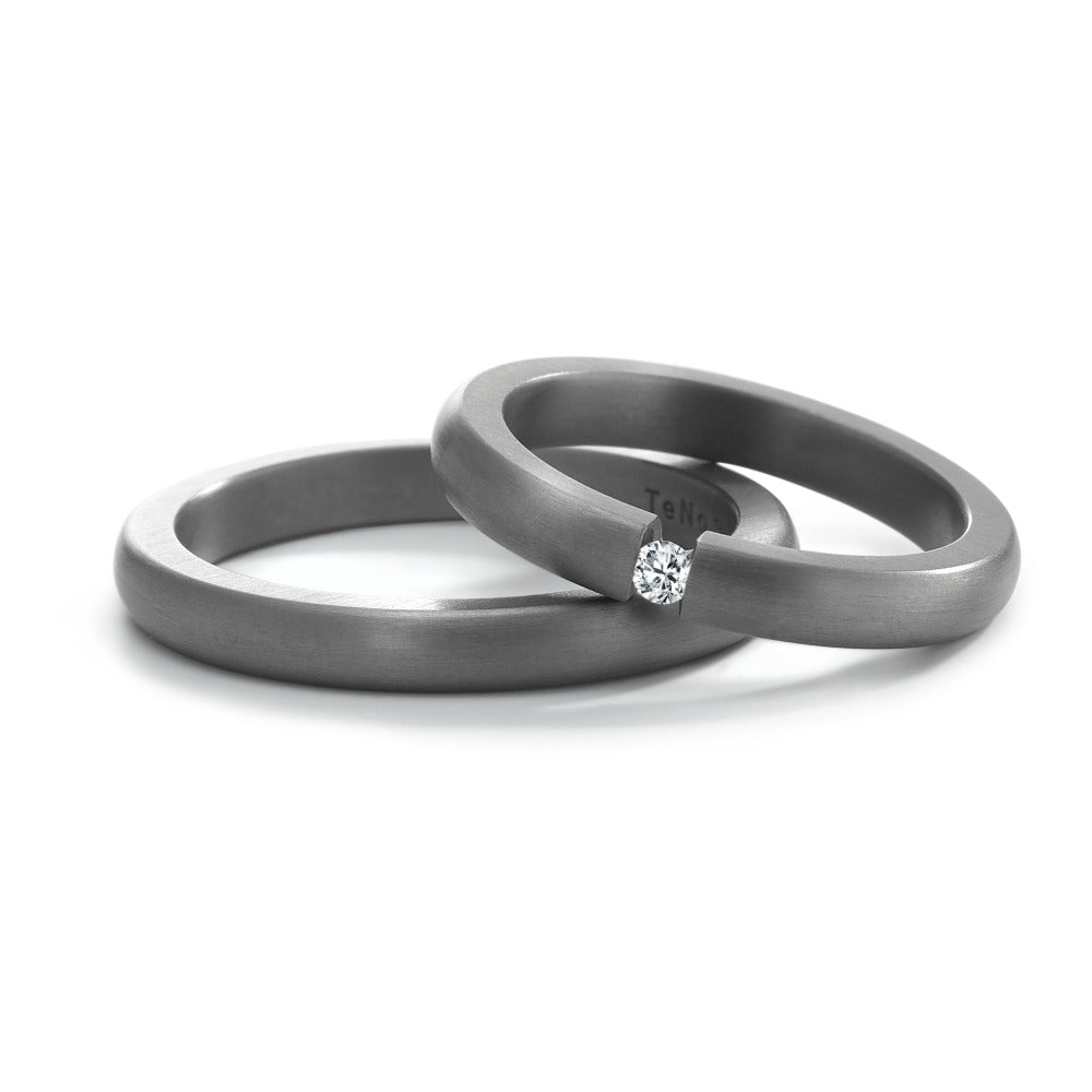 Anillo de pareja 999 tantalio Diamante 0.05 ct, w-si