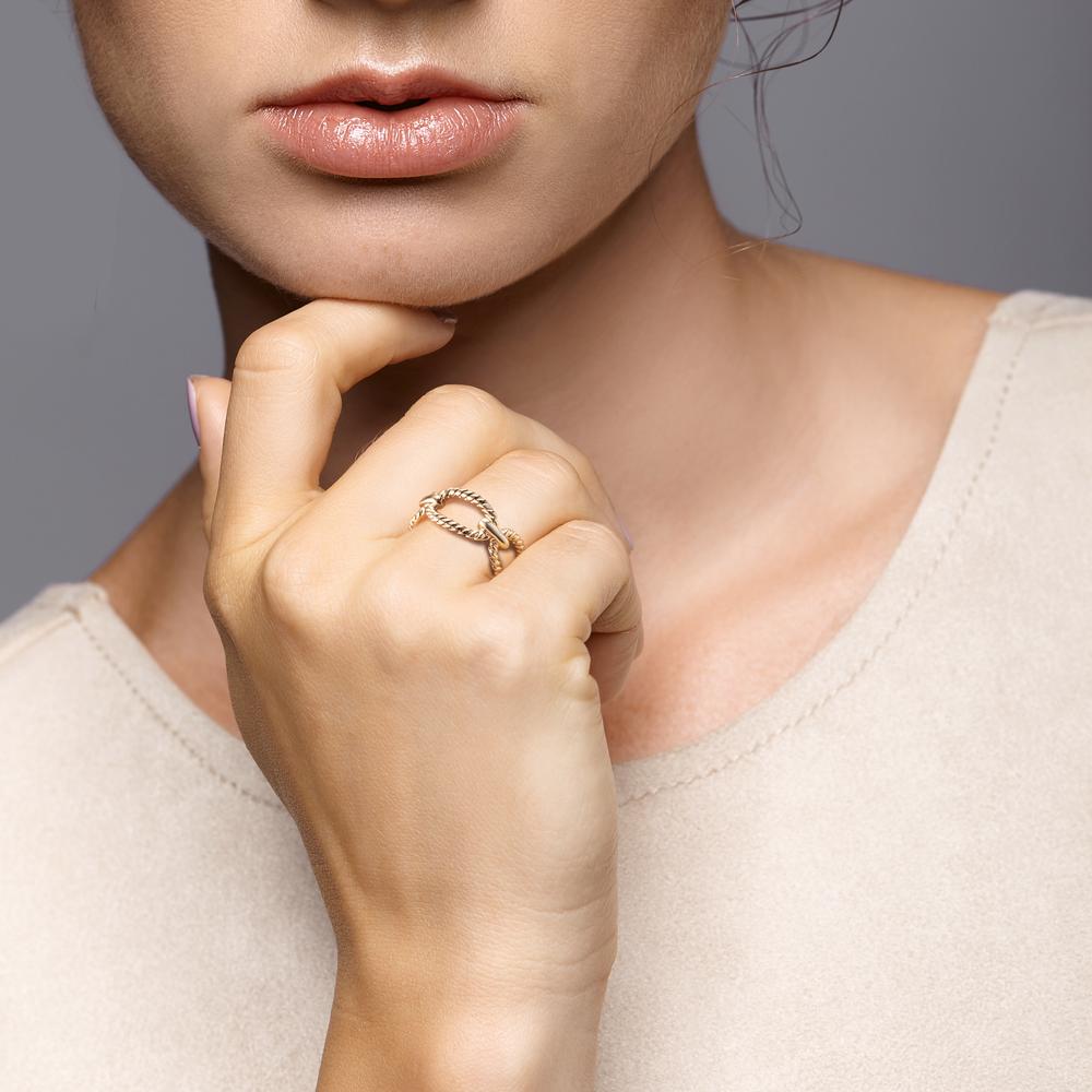 Anillo de dedo Bronce Amarillo Dorado