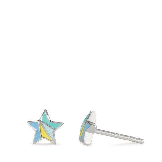 Pendientes Plata Rodio plateado estrella Ø6.5 mm