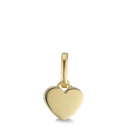 Colgante Plata Amarillo Dorado Corazón Ø7.5 mm