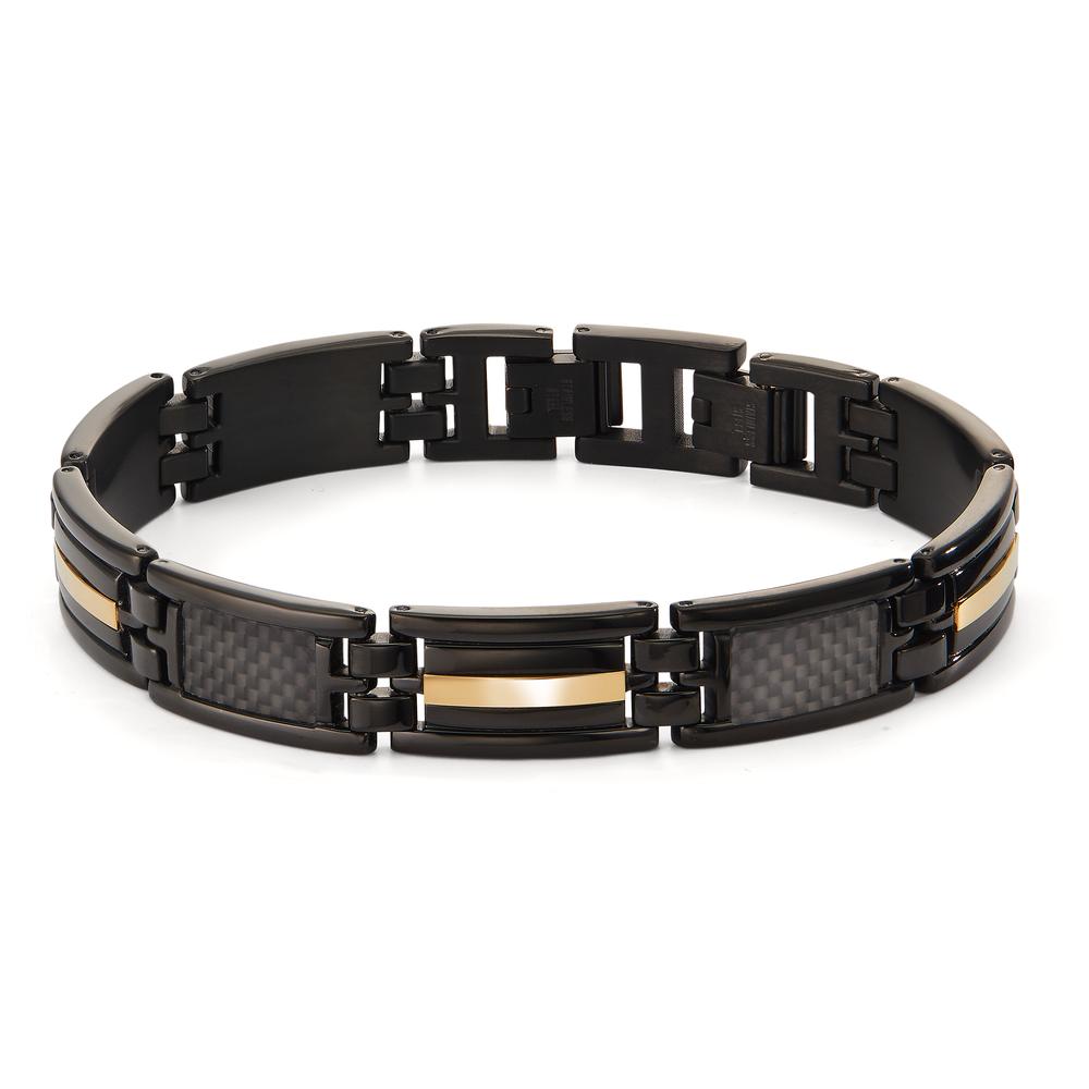 Pulsera Acero inoxidable, Carbón Negro Recubierto de IP 20-21.5 cm