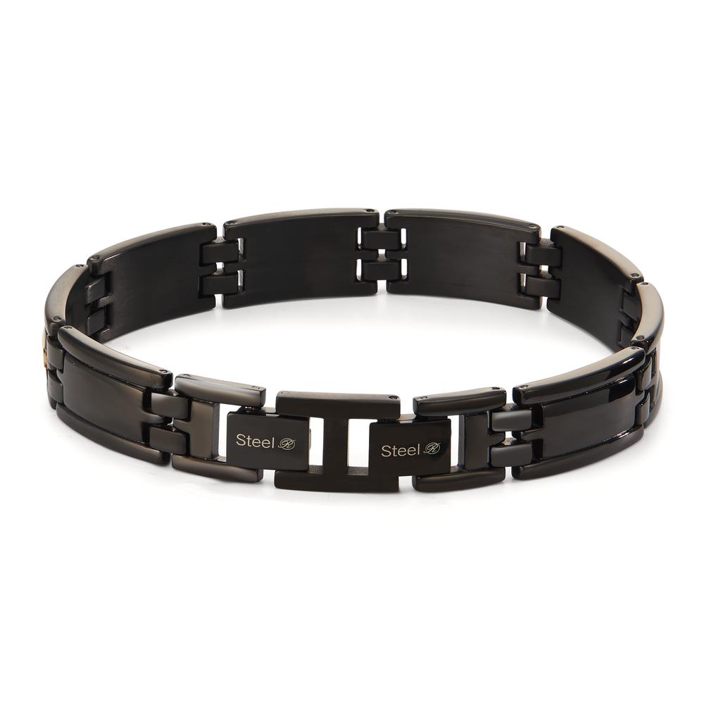 Pulsera Acero inoxidable, Carbón Negro Recubierto de IP 20-21.5 cm