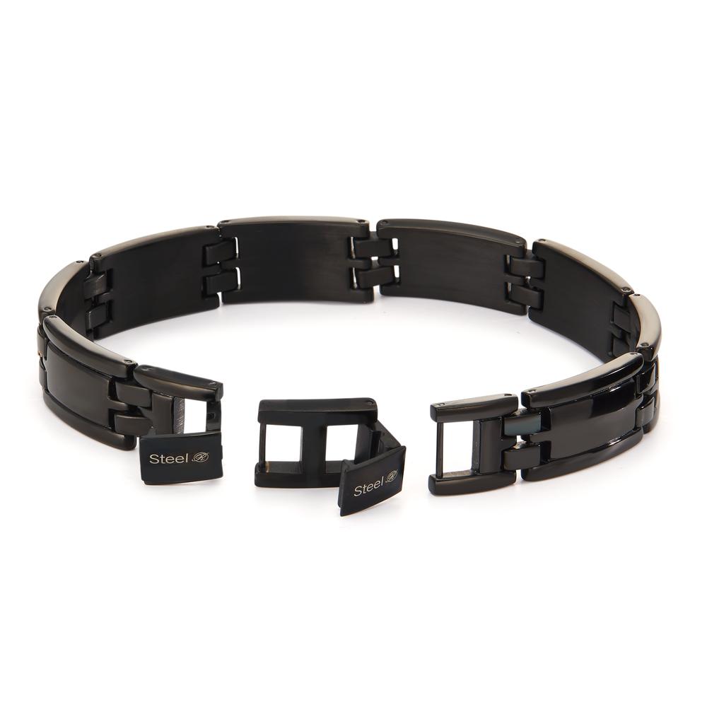 Pulsera Acero inoxidable, Carbón Negro Recubierto de IP 20-21.5 cm