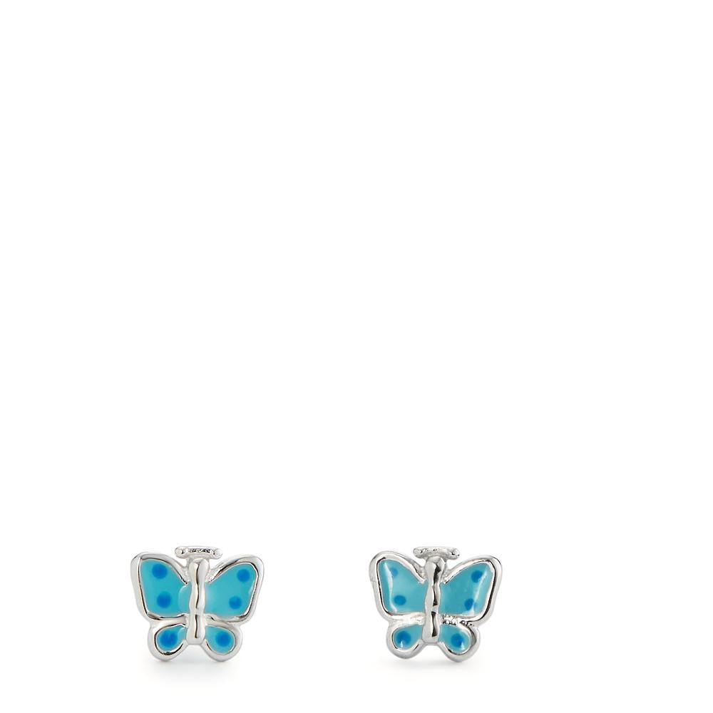 Pendientes Plata Rodio plateado Mariposa Ø6 mm