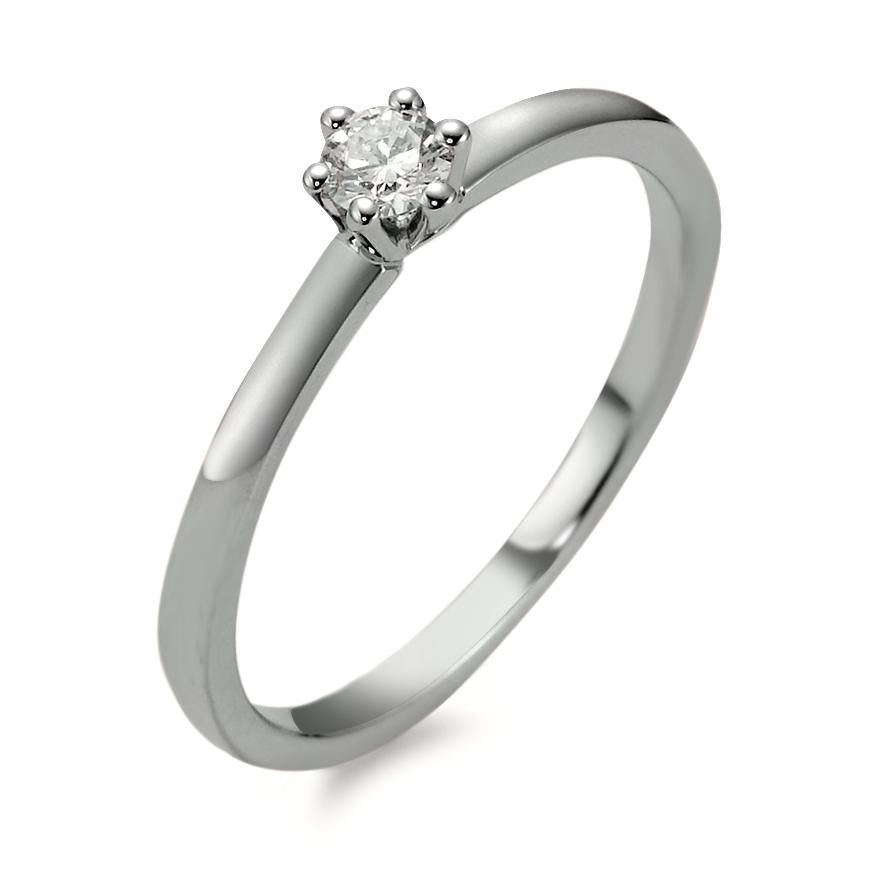 Anillo solitario 950 platino Diamante 0.15 ct, w-si