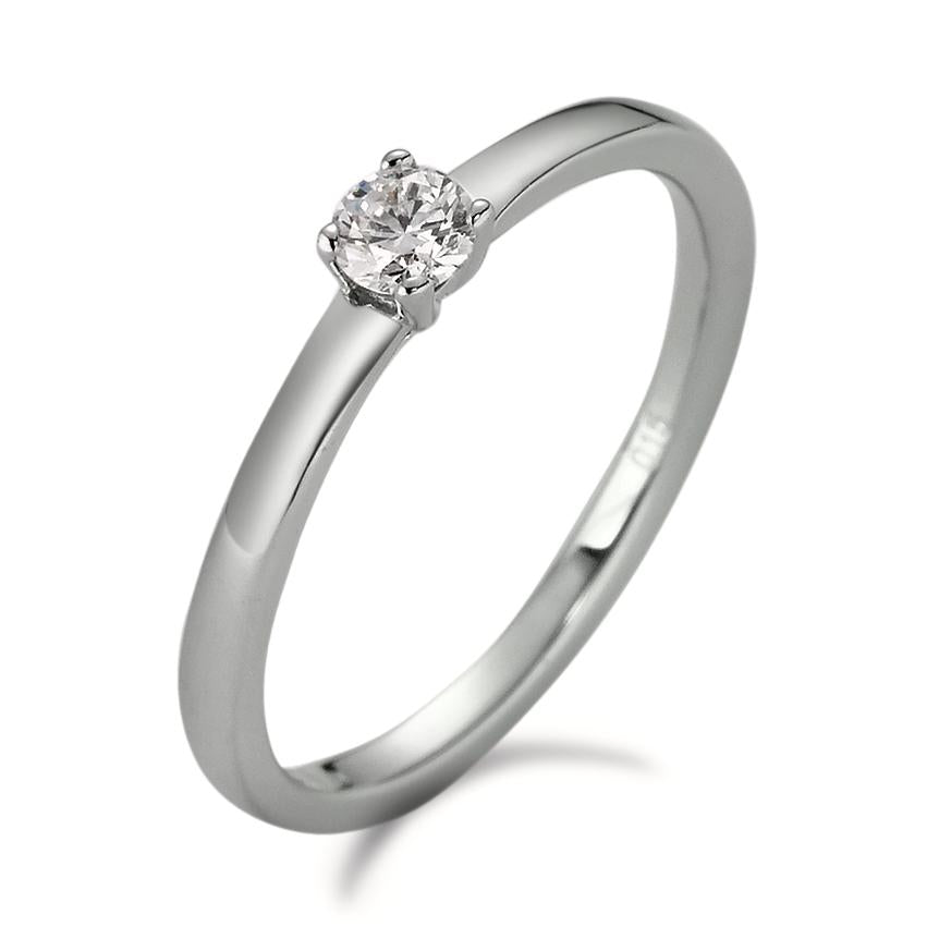 Anillo solitario 950 platino Diamante blanco, 0.15 ct, [Brillant], w-si