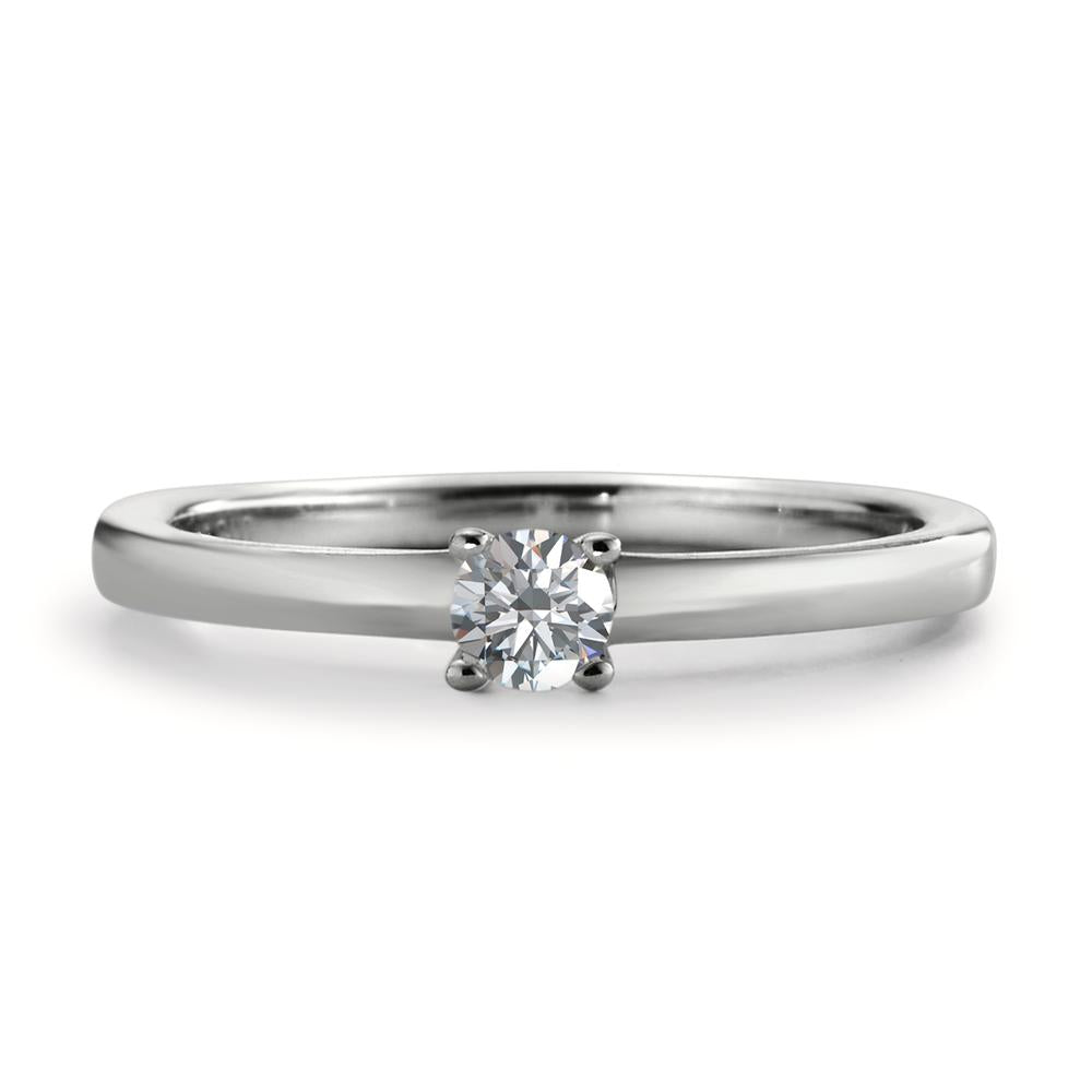 Anillo solitario 950 platino Diamante blanco, 0.15 ct, [Brillant], w-si