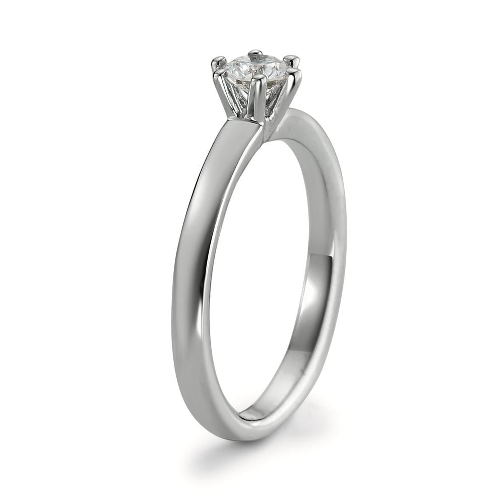 Anillo solitario 950 platino Diamante blanco, 0.20 ct, [Brillant], w-si