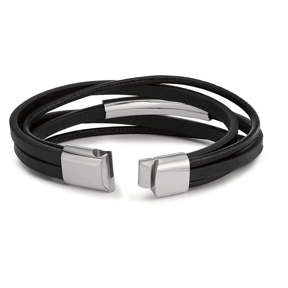 Pulsera Cuero, Acero inoxidable 21 cm