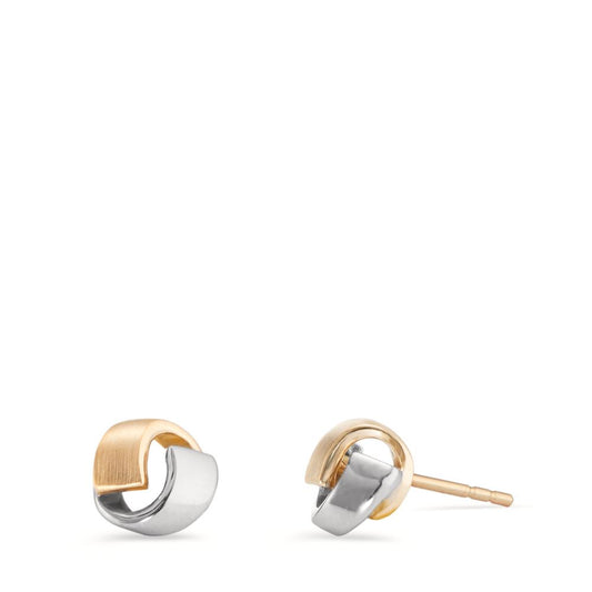 Pendientes Oro amarillo de 375/9K, Oro blanco de 375/9 quilates Ø7 mm