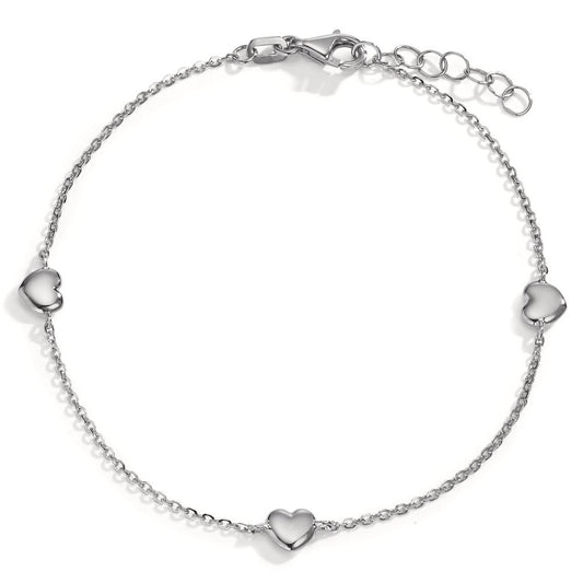 Pulsera Oro blanco de 585/14 kt. Corazón 17-19 cm