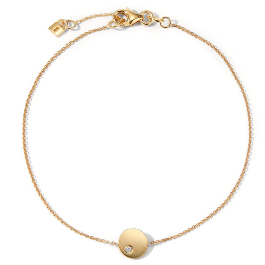 Pulsera Oro amarillo de 585/14 kt. Circonita Cerrar 17-19 cm