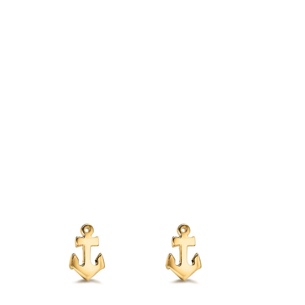 Pendientes Plata Amarillo Dorado Ancla