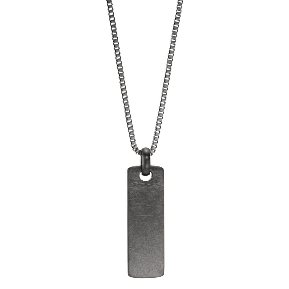 Collar con colgante Acero inoxidable Gris Recubierto de IP 60 cm