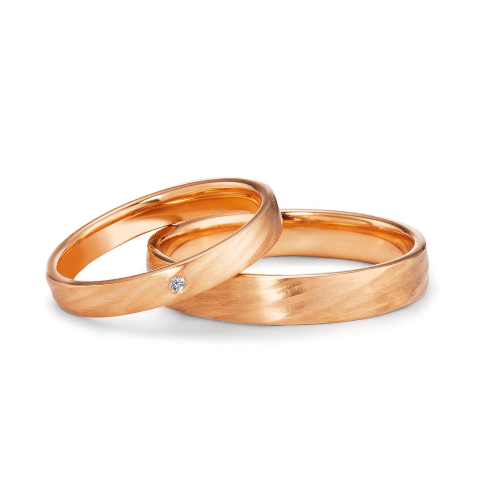 Anillo de pareja 750/oro rosa de 18 quilates