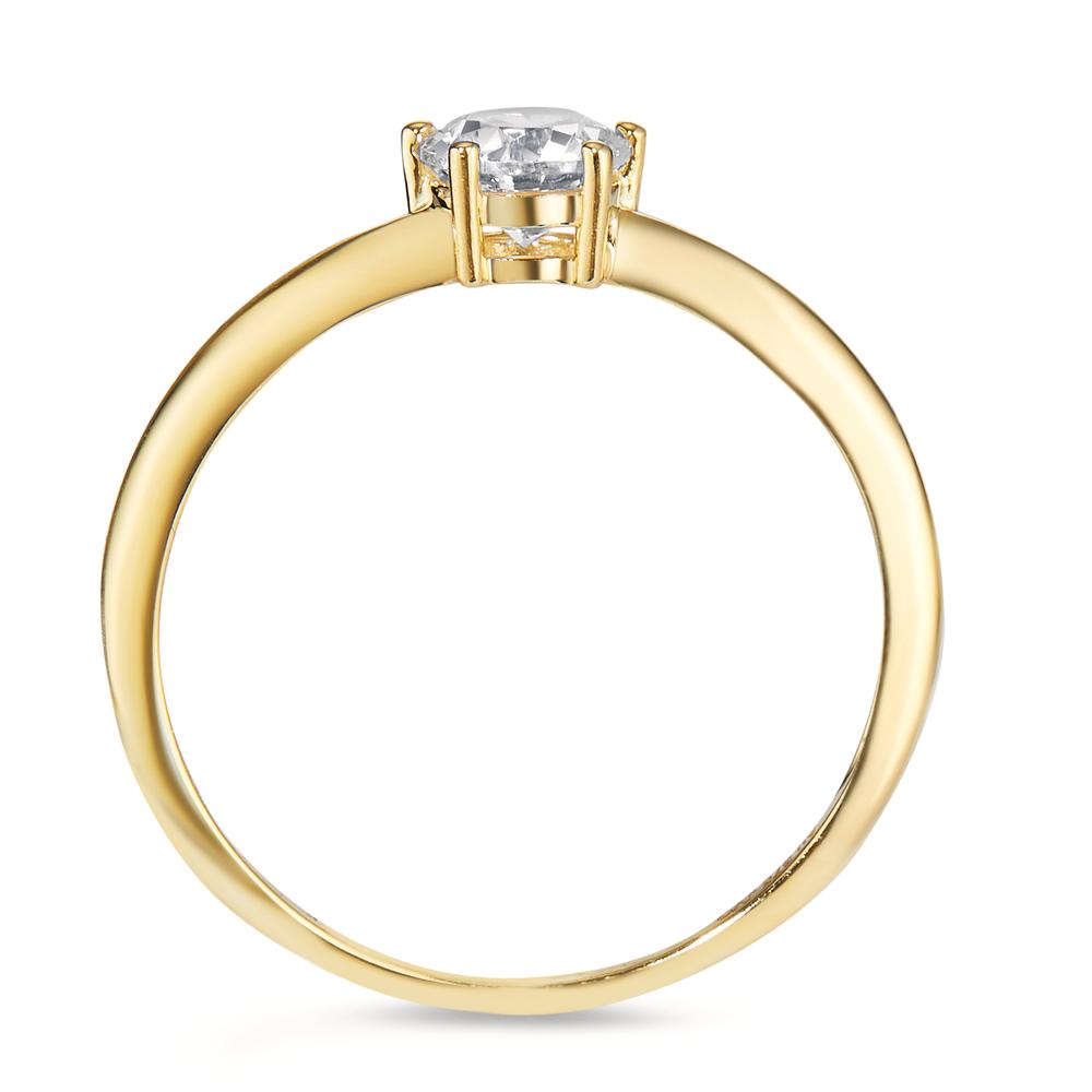 Anillo solitario Oro amarillo de 375/9K Circonita Ø5.5 mm