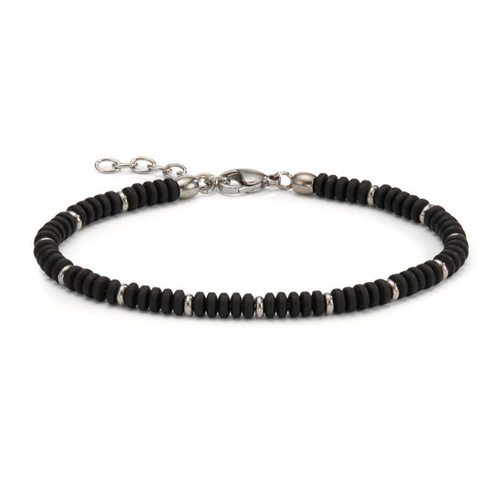 Pulsera Acero inoxidable Hematites Recubierto de IP 19-22 cm Ø4.7 mm