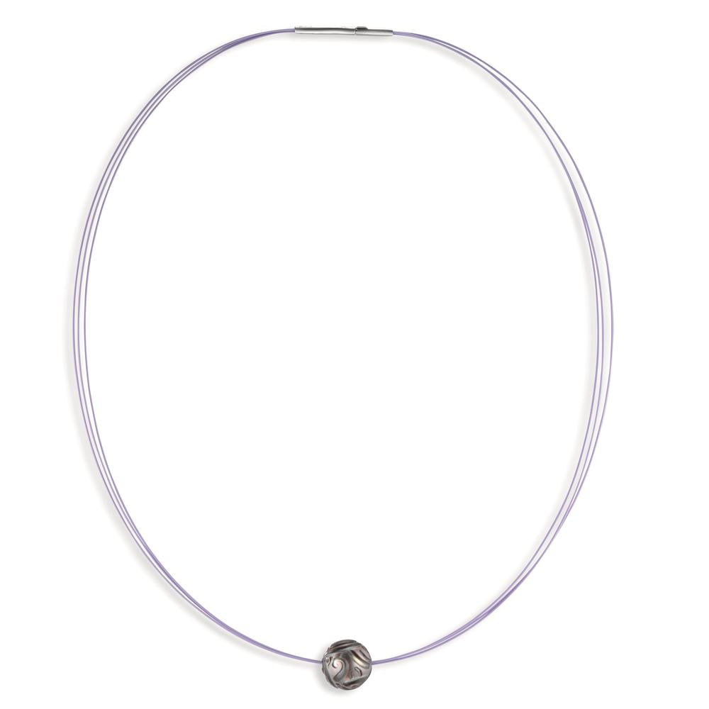 Collar Acero inoxidable Recubierto de IP Perla de Tahití 42 cm