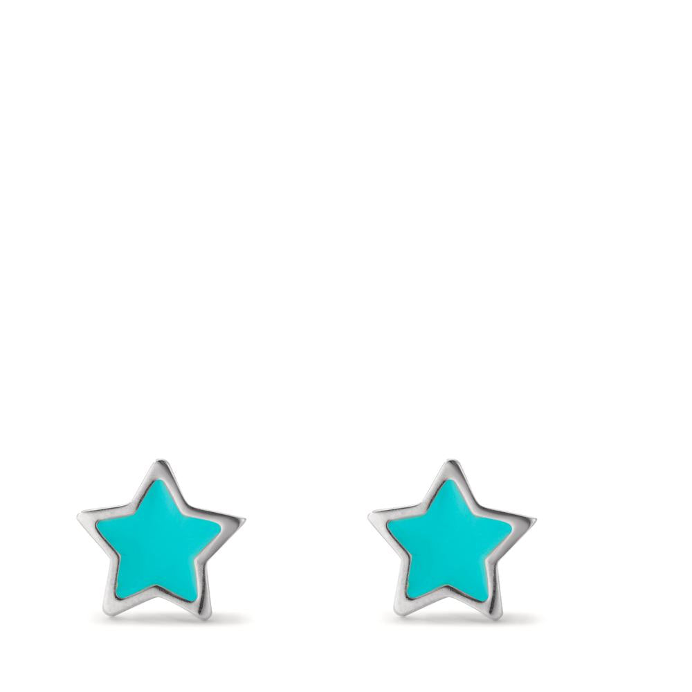 Pendientes Plata Rodio plateado estrella Ø7.5 mm