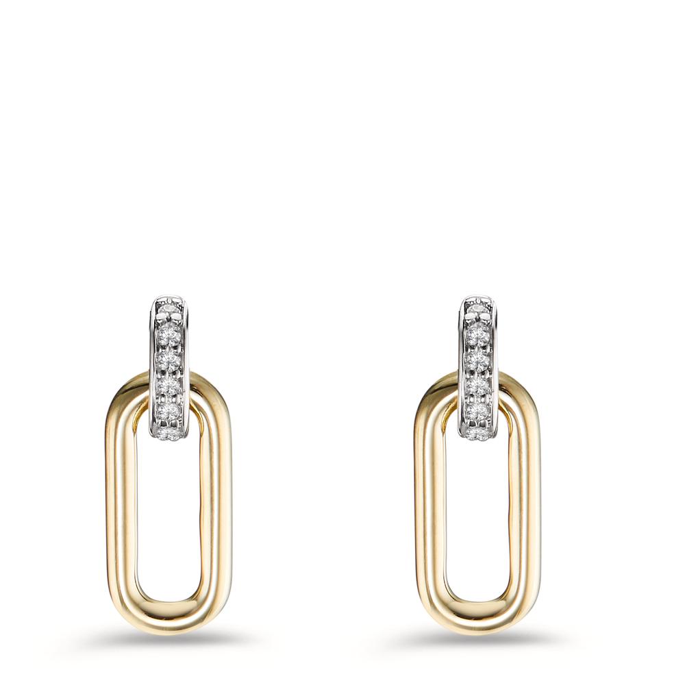 Pendientes Oro amarillo de 375/9K Diamante 0.03 ct, 10 piedras, w-si