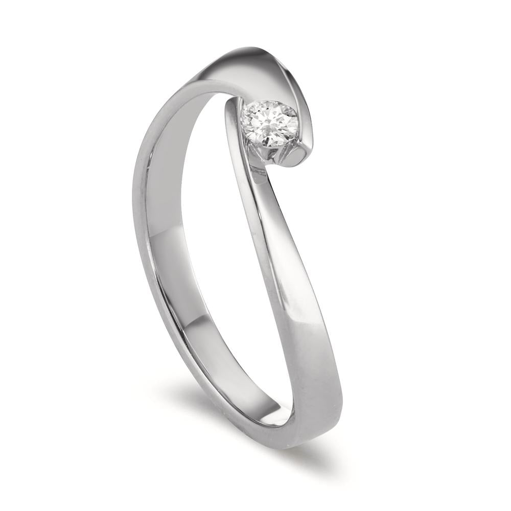 Anillo de dedo 750/oro blanco de 18 quilates Diamante 0.09 ct, w-si