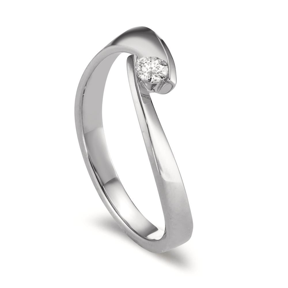 Anillo de dedo 750/oro blanco de 18 quilates Diamante 0.13 ct, w-si