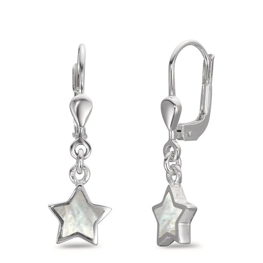 Pendientes Plata Madre perla estrella