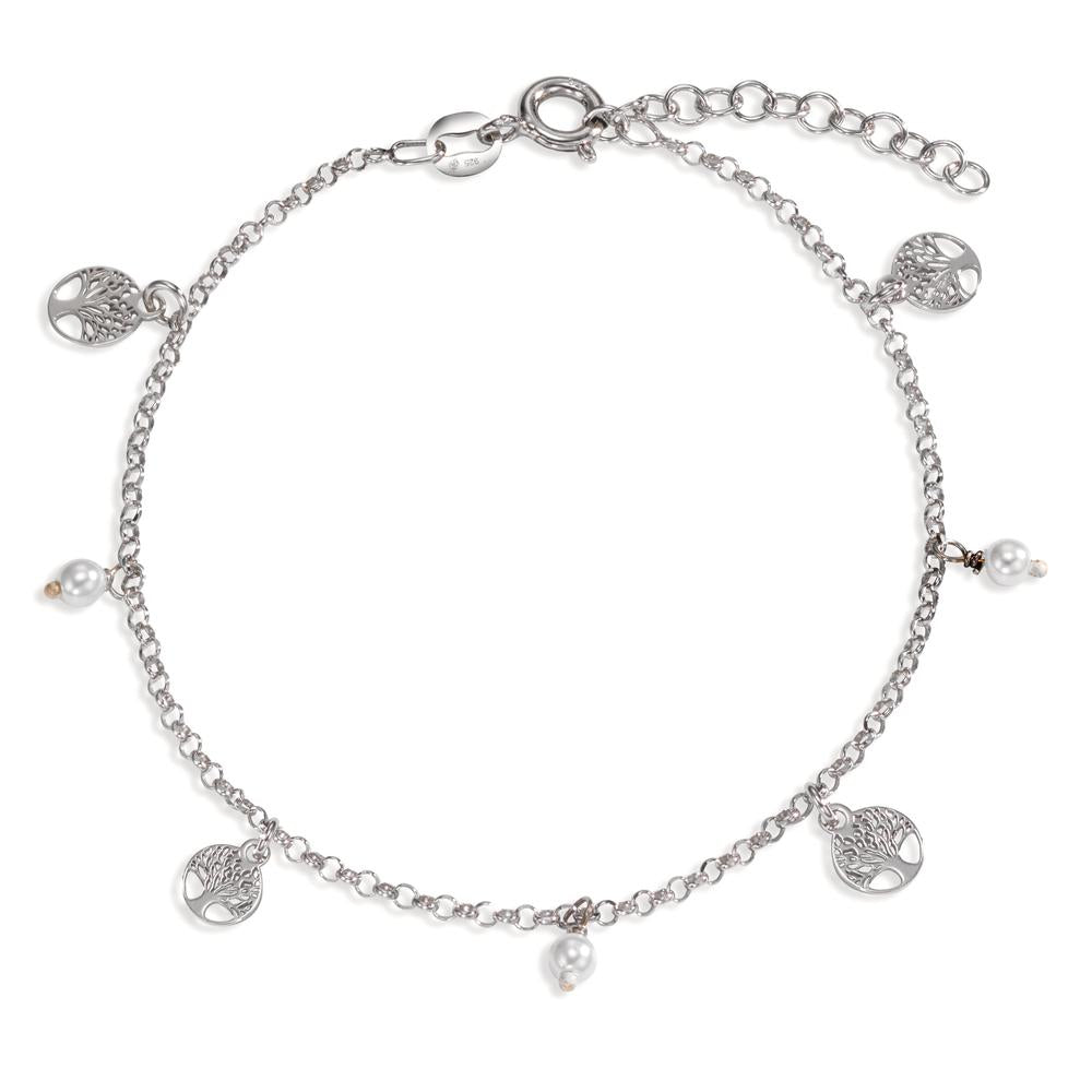 Pulsera Plata Rodio plateado árbol de la vida 17-20 cm