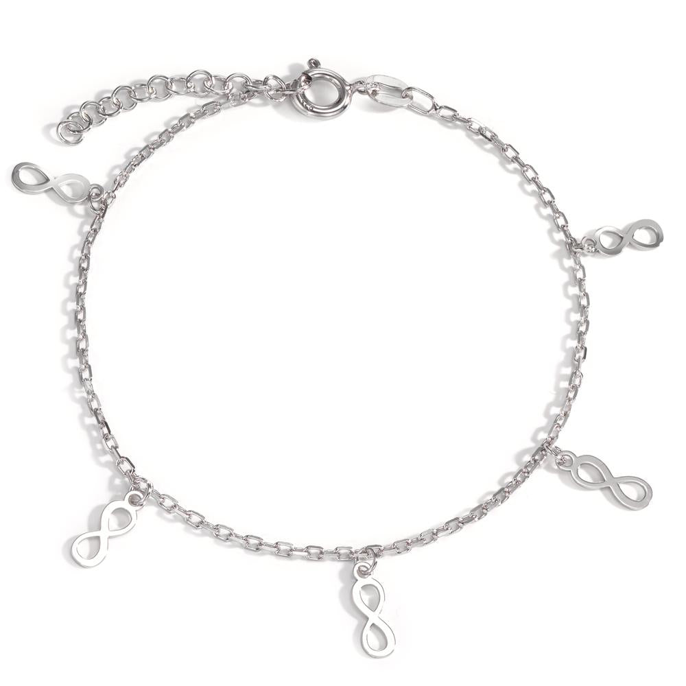 Pulsera Plata Rodio plateado Infinito 17-20 cm