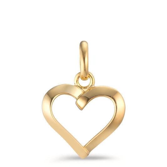 Colgante Plata Amarillo Dorado Corazón Ø11 mm