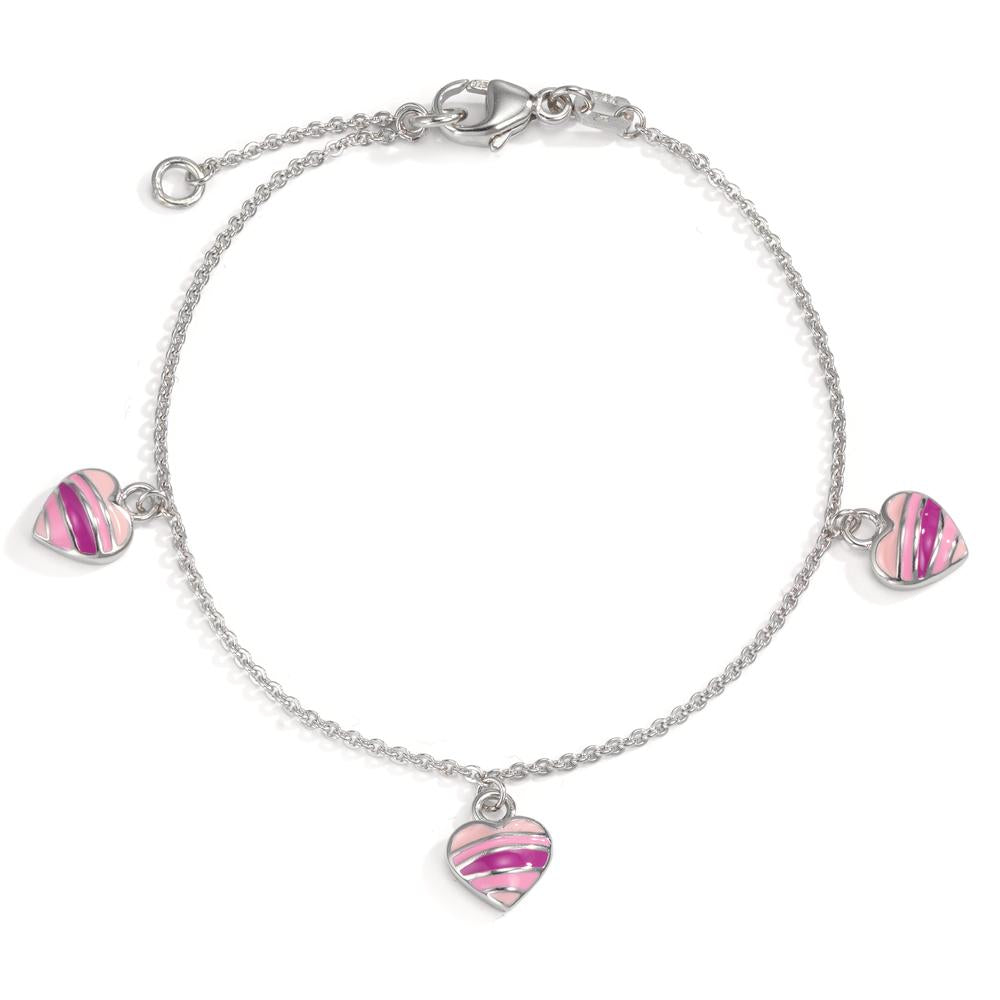 Pulsera Plata Rodio plateado Corazón 15-17 cm