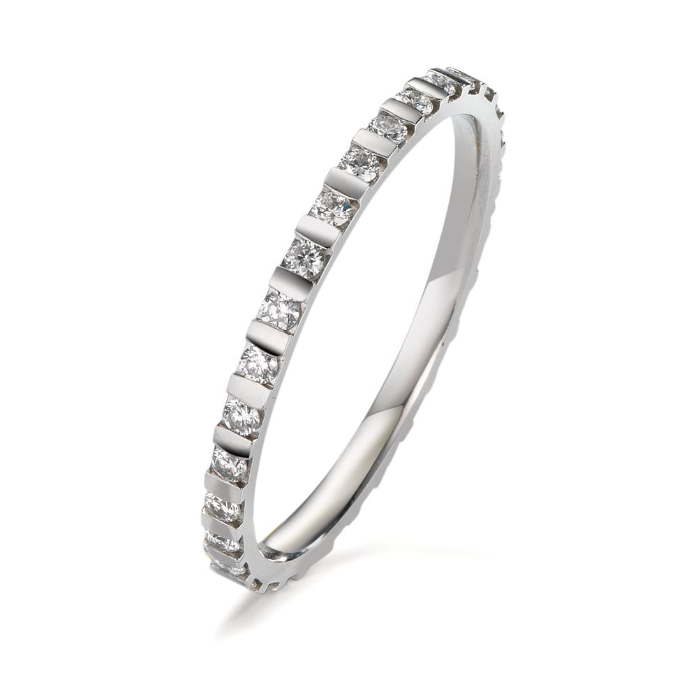 Anillo de memoria 950 platino Diamante 0.30 ct, 30 piedras, w-si