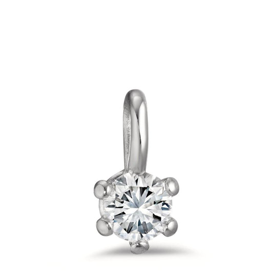 Colgante 950 platino Diamante 0.50 ct, w-si, GIA Ø6 mm