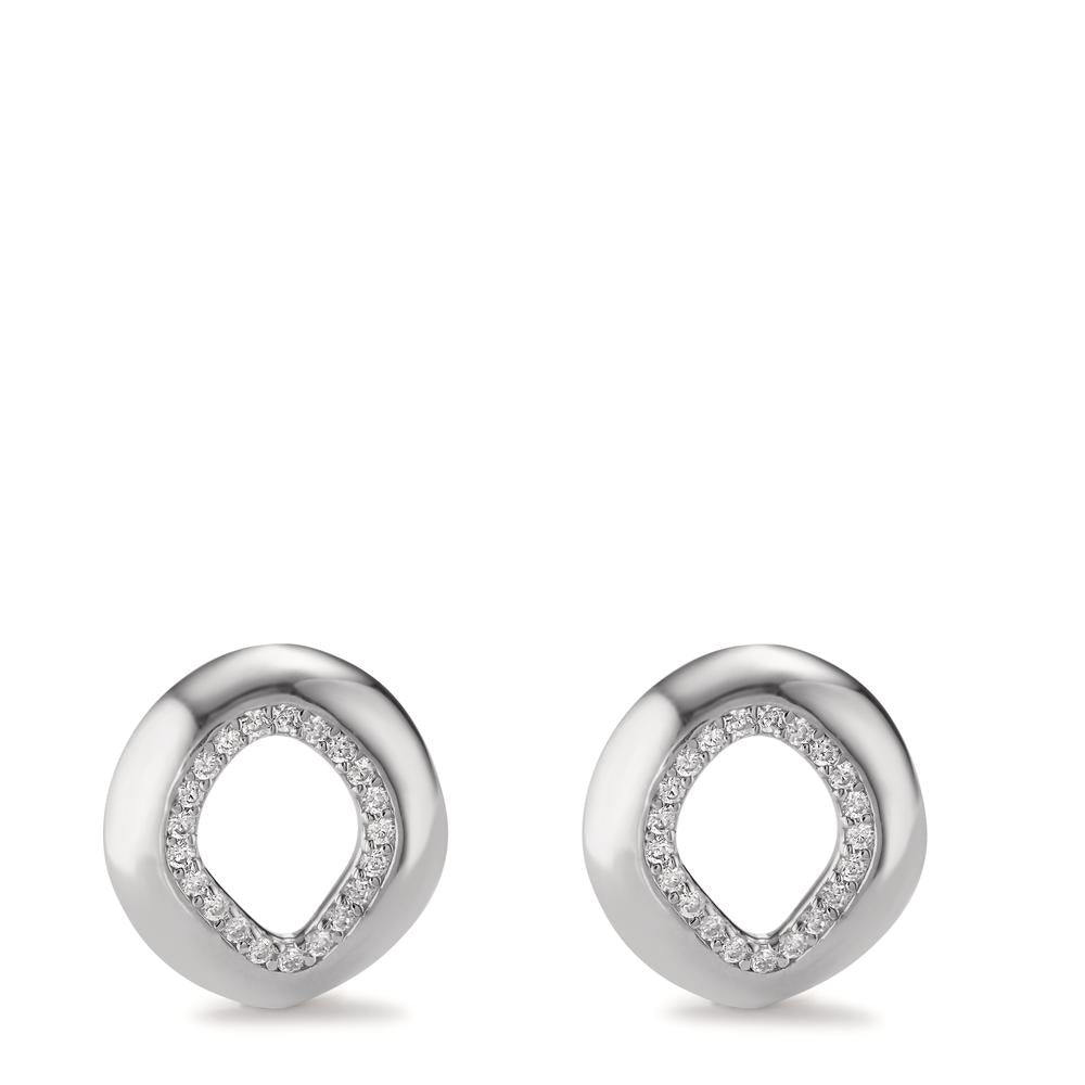 Pendientes Plata Circonita Rodio plateado Ø12 mm