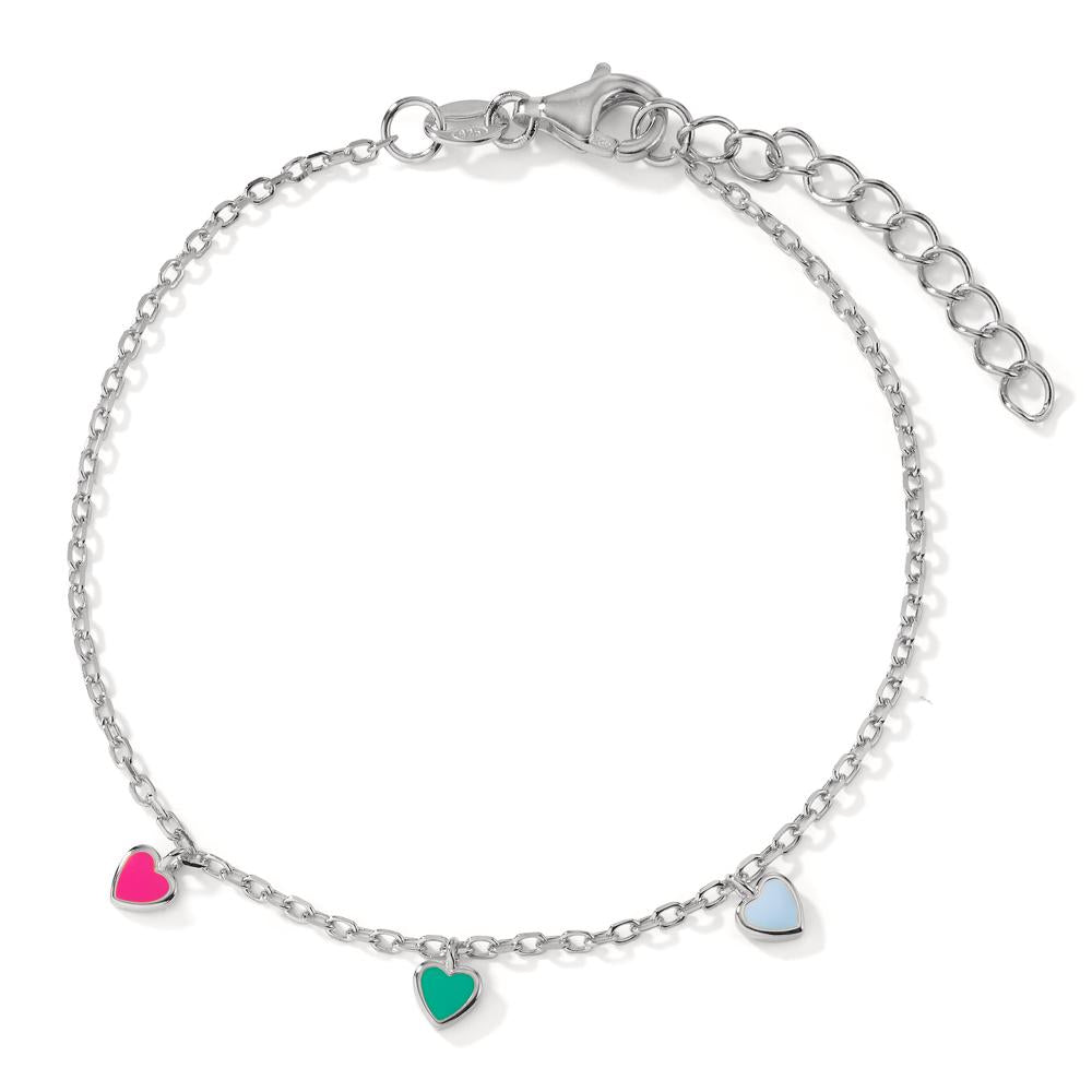 Pulsera Plata Rodio plateado Corazón 16-19 cm