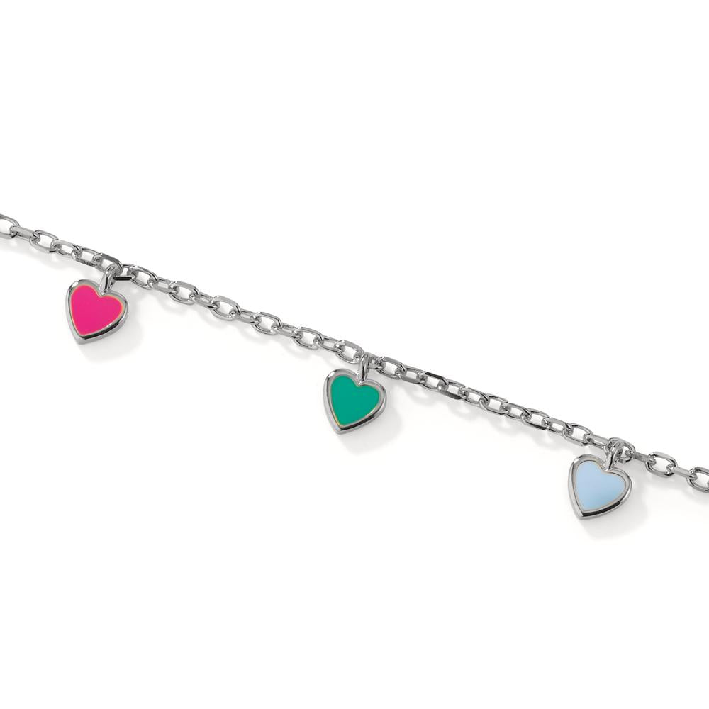 Pulsera Plata Rodio plateado Corazón 16-19 cm