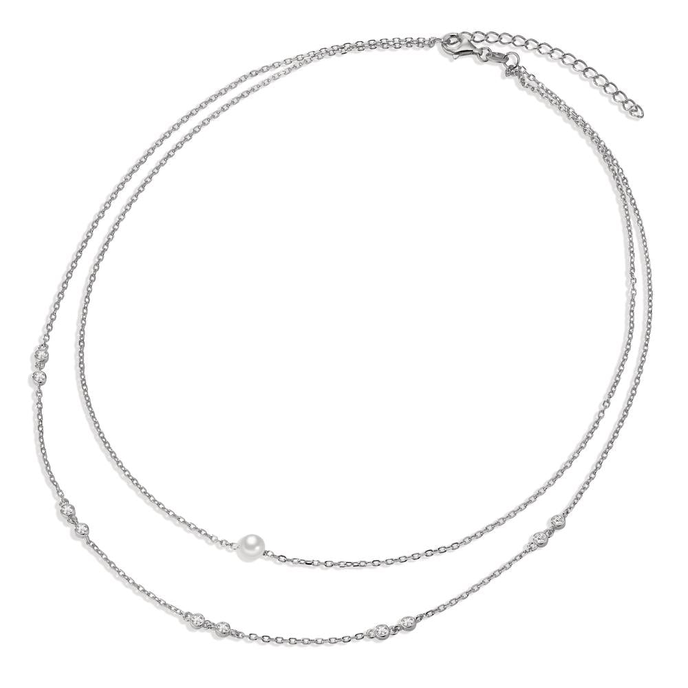 Collar Plata Circonita 10 piedras Rodio plateado 40-45 cm