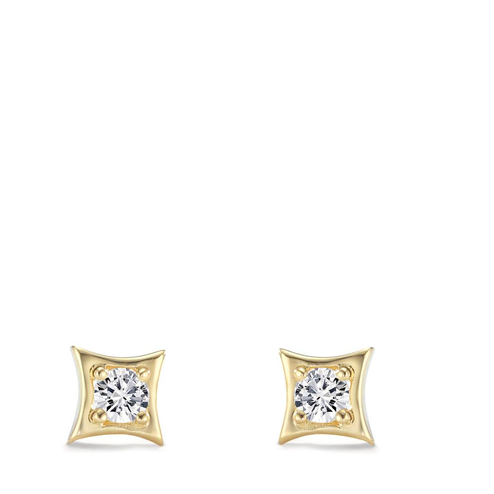 Pendientes 750/oro amarillo de 18 quilates Diamante 0.20 ct, 2 piedras, w-si