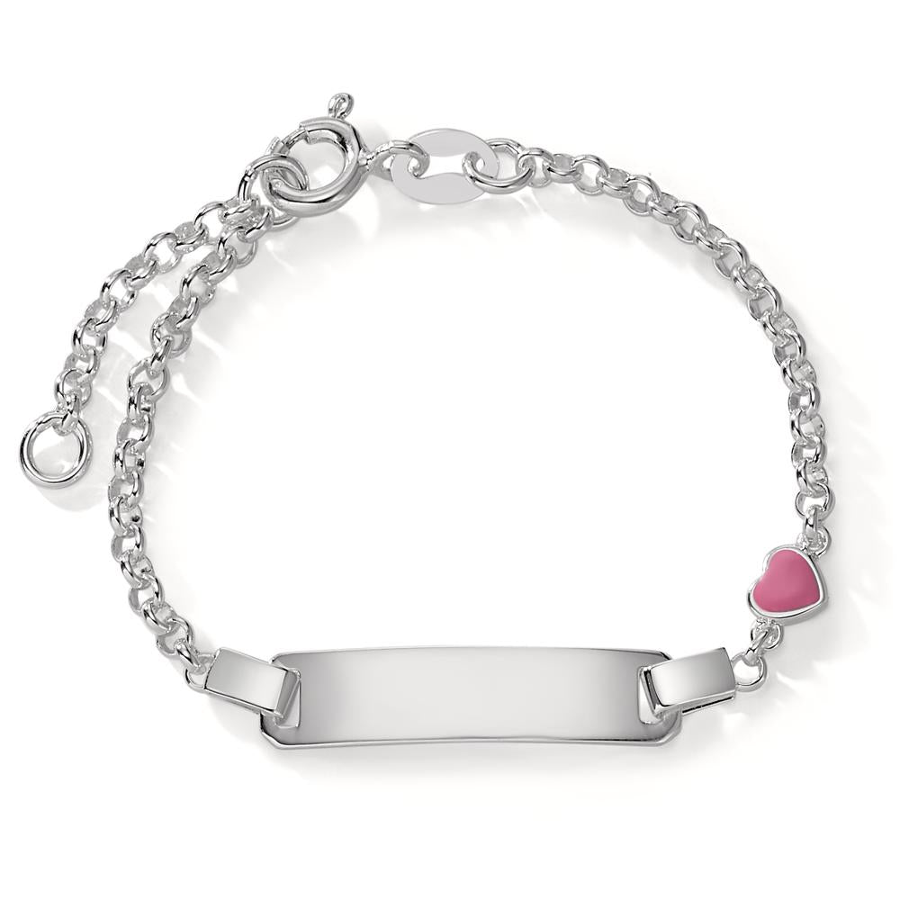 Pulsera grabada Plata Pintado/lacado Corazón 12-14 cm