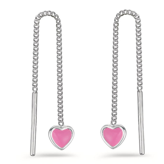 Aretes Plata Pintado/lacado Corazón Ø5 mm