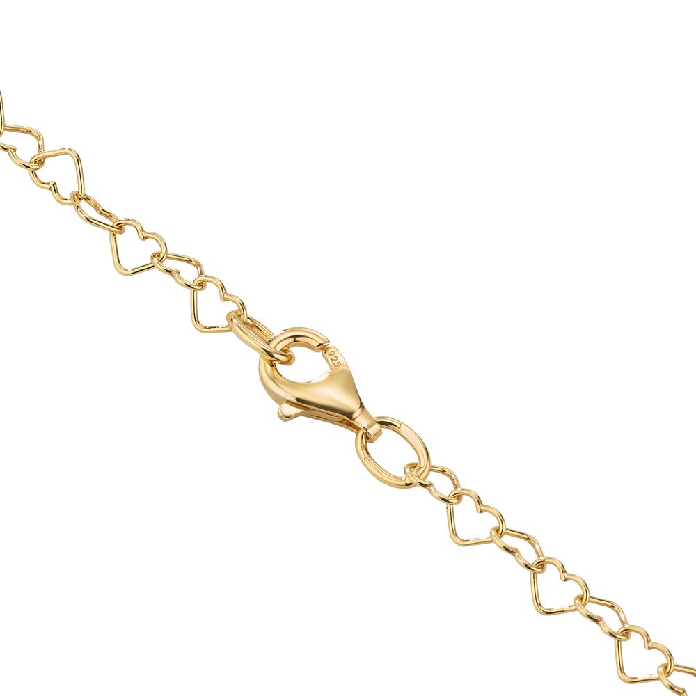 Bodychain Plata Amarillo Dorado Corazón 70 cm