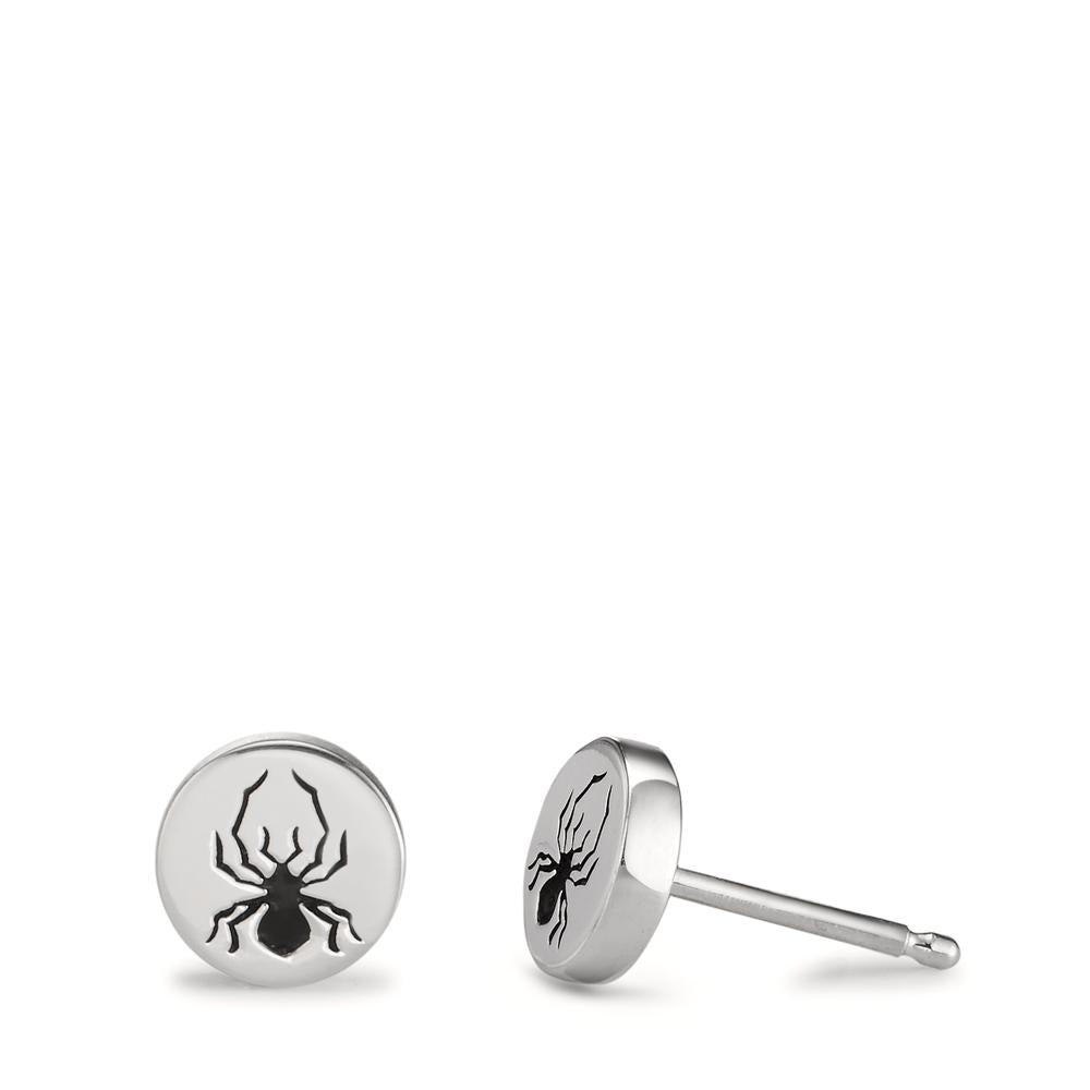 Pendientes Plata Anodizado Araña Ø7 mm