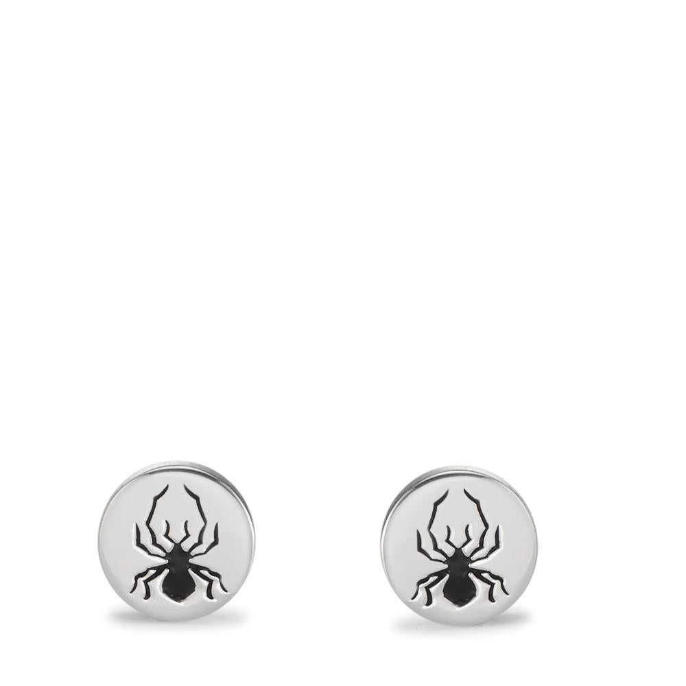 Pendientes Plata Anodizado Araña Ø7 mm