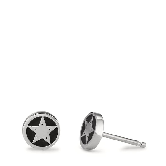 Pendientes Plata Esmaltado estrella Ø7 mm